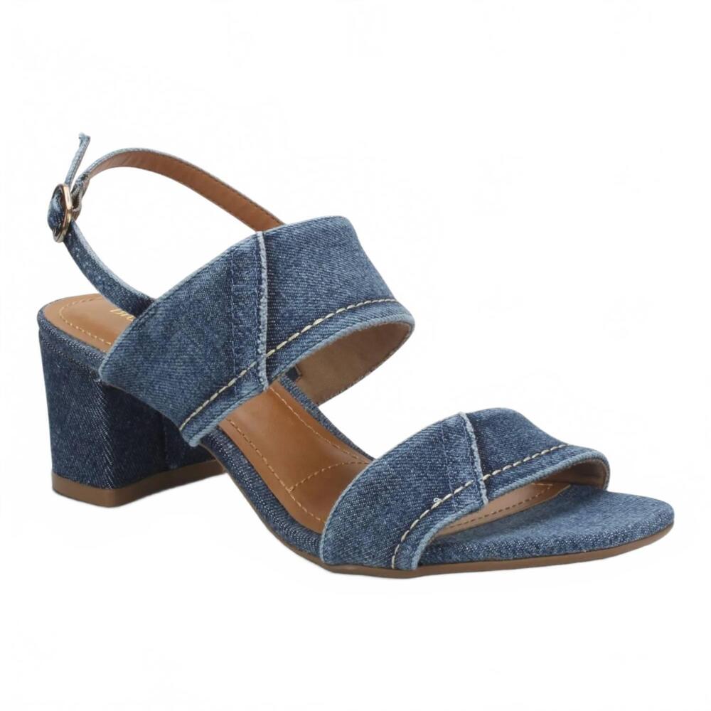 NEW BRUNO MENEGATTI women's jane sandals in blue denim